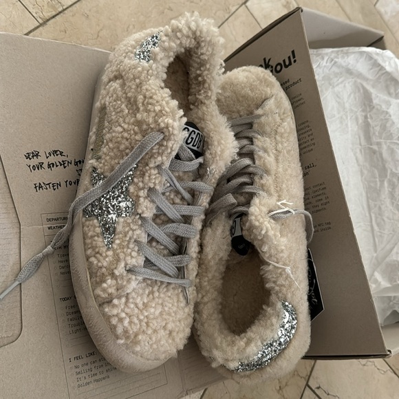SUPER STAR SHEARLING GLITTER SNEAKS SIZE 8/38 - Picture 6 of 8